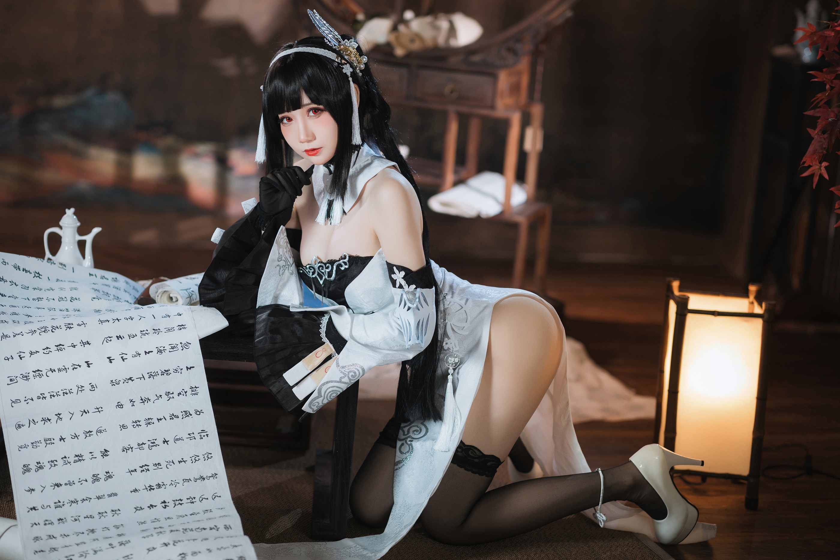 图片[1]-焖焖碳 – NO.028 碧蓝航线 鎮海 白黑礼服[23P]-XikXak